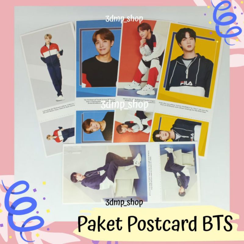 Paket Postcard lomo card lomocard Stiker Bts jimin jungkook