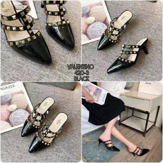  SHOES  VALENTINO  HIGH HEEL 420 3 HITAM SIZE 39 SEPATU 