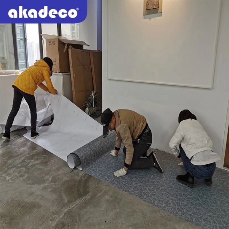 Karpet Lantai/Sticker Lantai/serbaguna/Karpet motif kayu Texture/sudah ada lem lebar