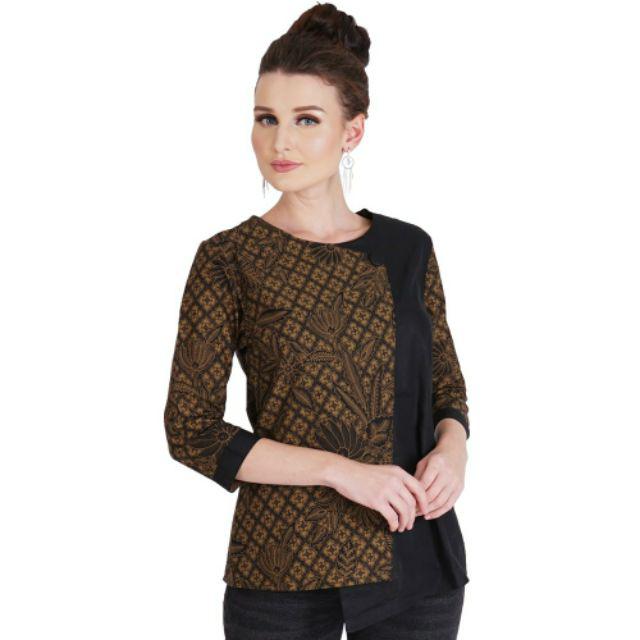 Blouse Atasan Batik Wanita Rianty Lavia Eksklusive Katun Termurah