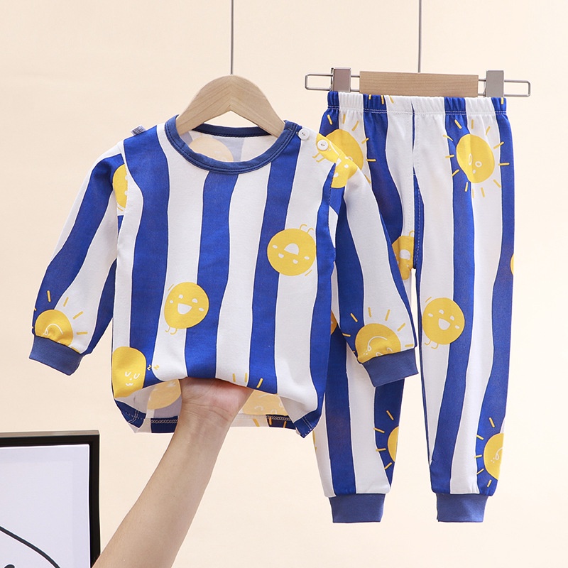 (0Bln-4Thn) COD Setelan Piyama Bayi / Setelan Piyama Lengan Panjang / Piyama Anak Import / Baju Tidur Bayi Import / Pajamas Anak Import / Baju Tidur Anak Import -PY47