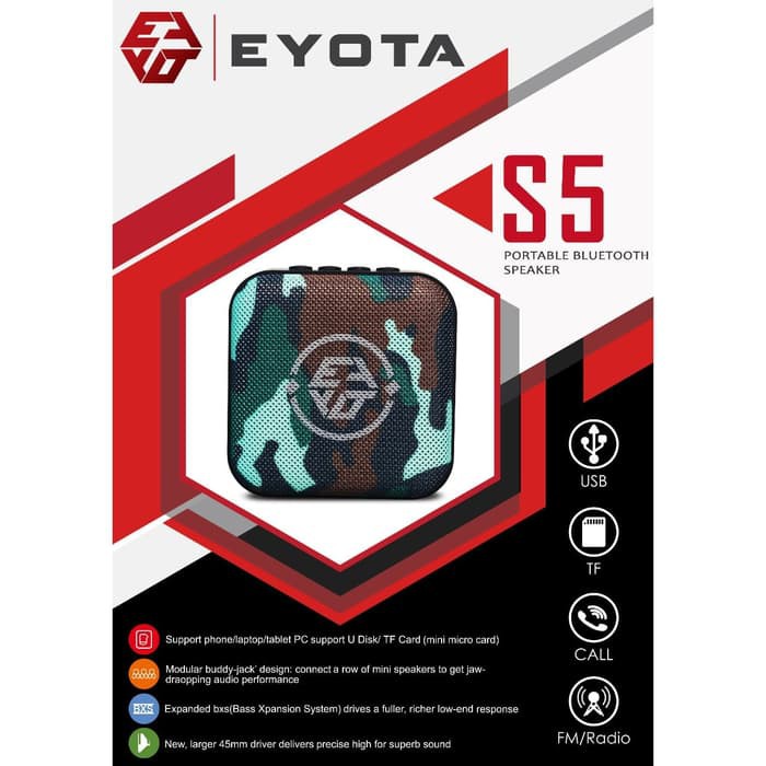 EYOTA S5 PORTABLE BLUETOOTH SPEAKER