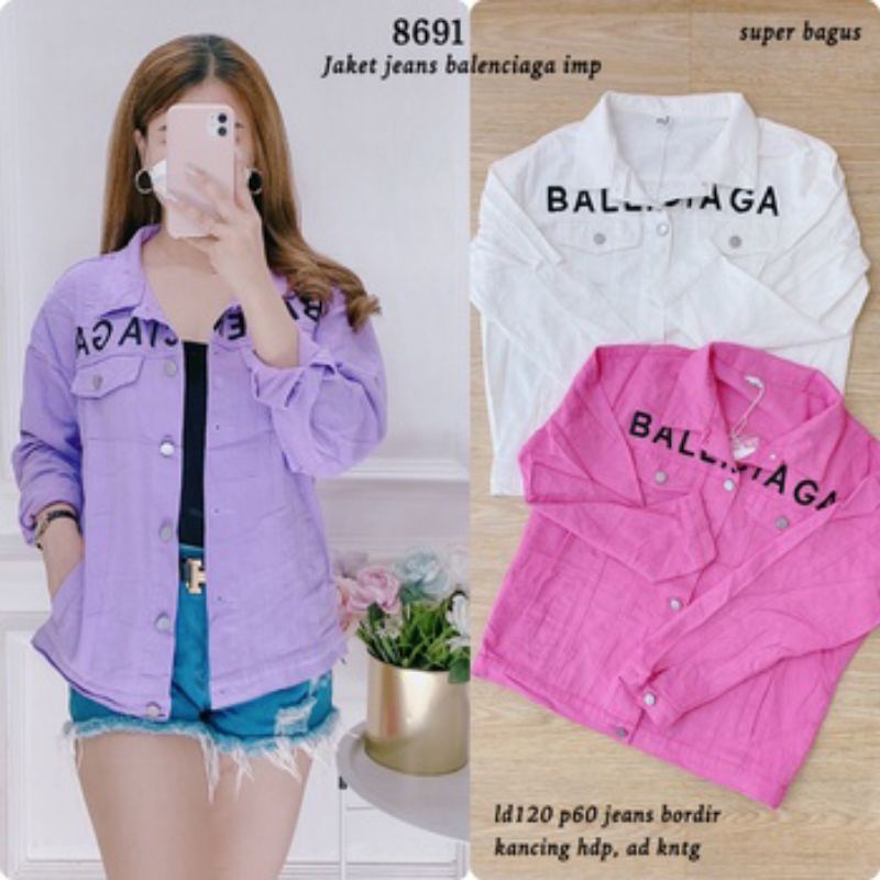 8691Jaket Jeans Balenciaga
