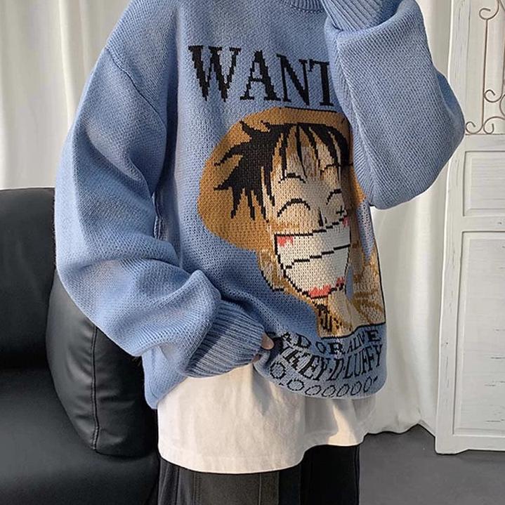 Stok Terbatas Sweater Crewneck One Piece Luffy / Jaket Hoodie Anime One Piece Serial Manga Jepang Pr