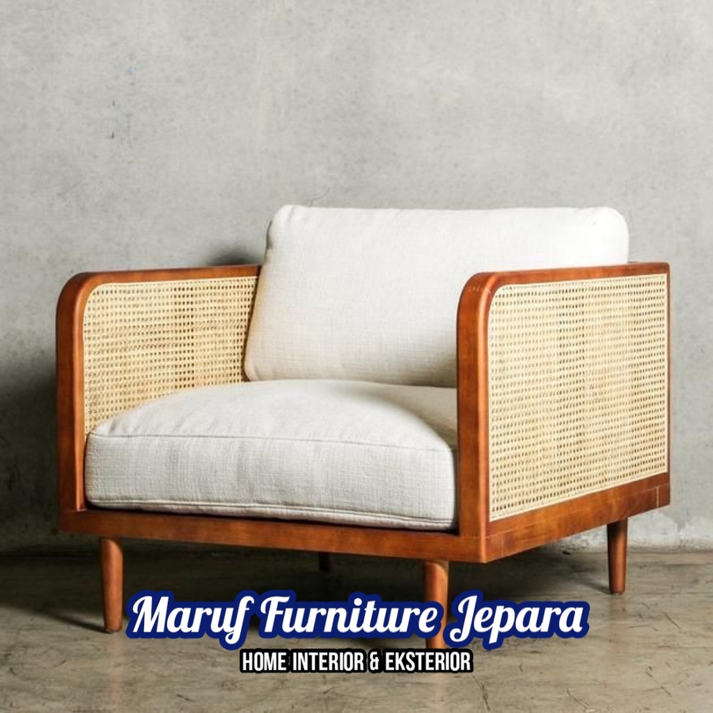 Kursi Sofa Minimalis Rotan