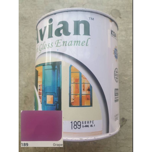 Cat kayu dan besi avian warna grape / ungu