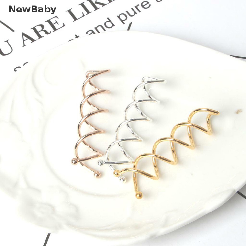 Newbaby 10Pcs Jepit Rambut Spiral Warna Emassilverrose Gold Untuk Wanita