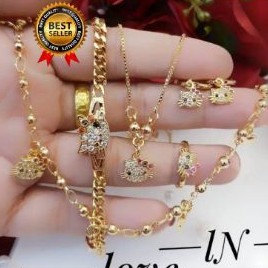 Xuping set perhiasan anak lapis emas 24k 0922