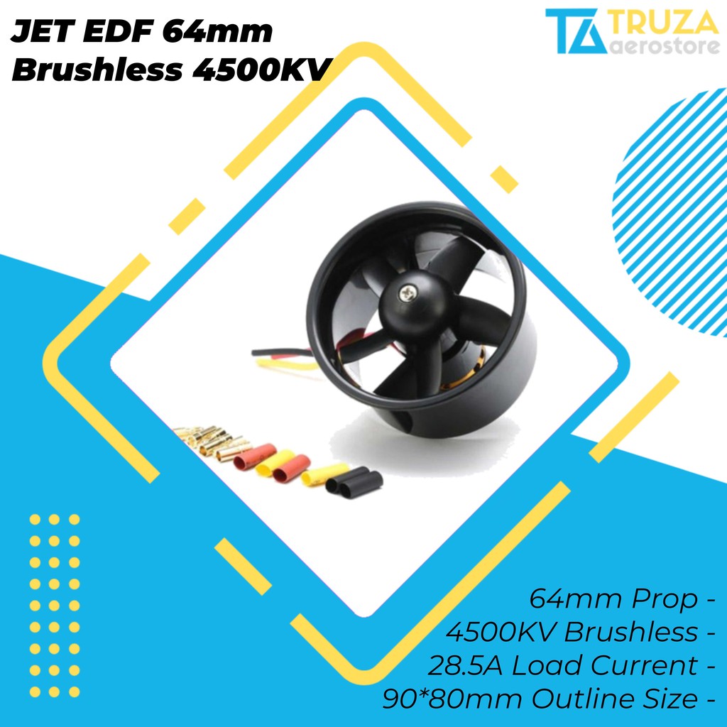 MOTOR BRUSHLESS for RC PESAWAT JET EDF 64mm 4500KV RC AIRPLANE