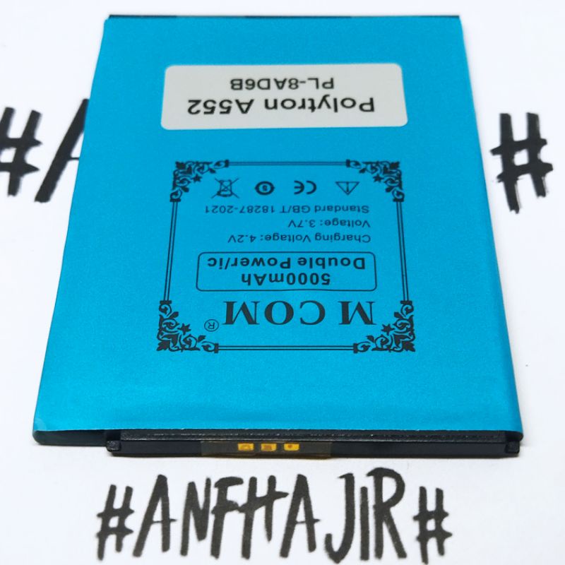 BATRE BATREI BATERAI BATTERY POLYTRON A552 A 552 PL-8AD6B PL 8AD6B PL8AD6B MCOM DOUBLE POWER (5000 m