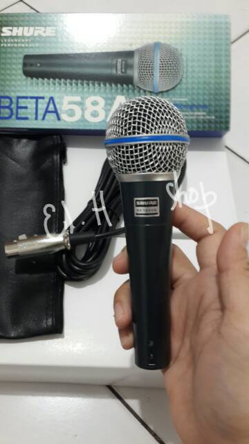 Mic shure BETA 58A non switch /mic kabel shure BETA58 no on-off/MIC karaoke/mic ktv