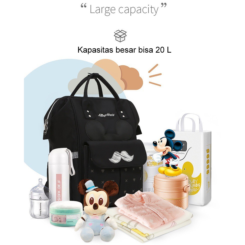 NEW PROMO TAS DIAPER DISNEY MOCHA SERIES ORI