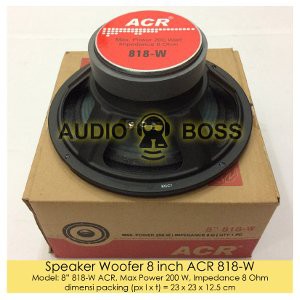 Speaker Woofer 8 inch ACR 818 W   Speaker Woofer ACR 8 inch 818 200 Watt  Termurah