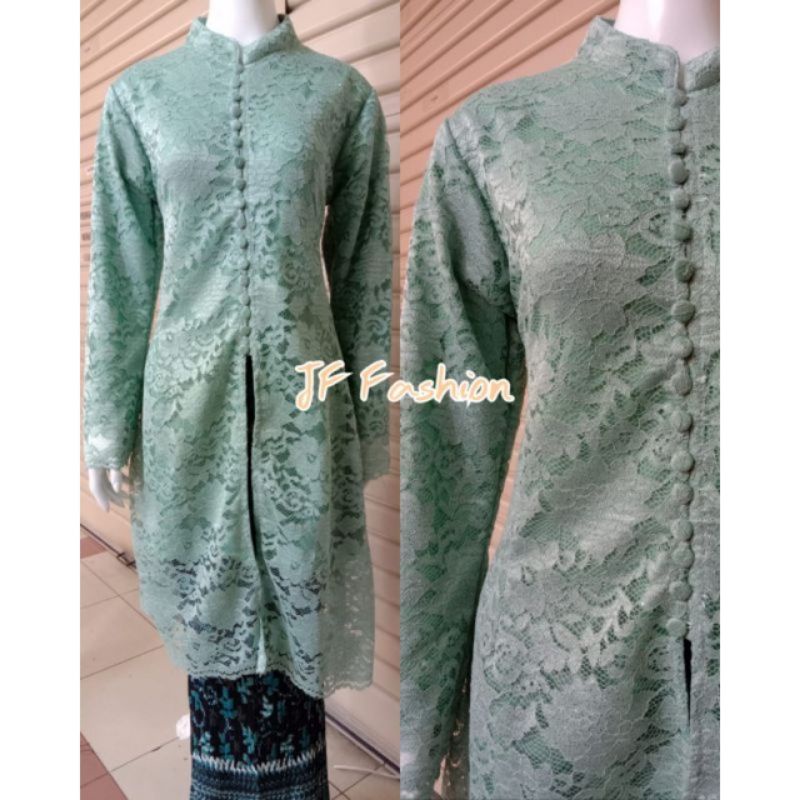 Realpict setelan kebaya kancing depan//kebaya ibu besan//kebaya tunik kancing depan