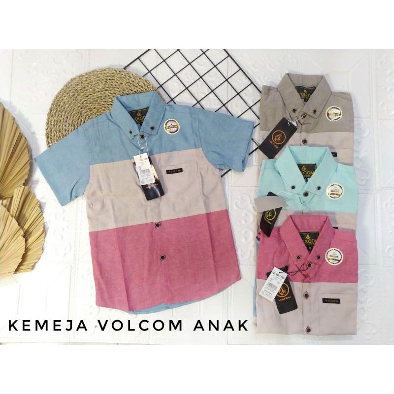 Kemeja Volcom anak laki laki usia 1-5th