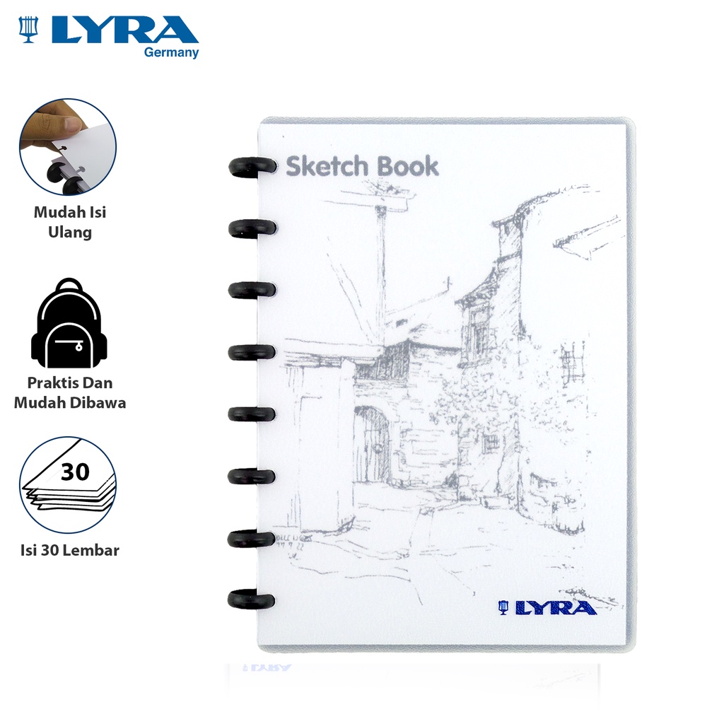 

LYRA Buku Sketsa Ukuran A5 30 Lembar Sketch Book Binder Buku Bergambar LYR-9210250