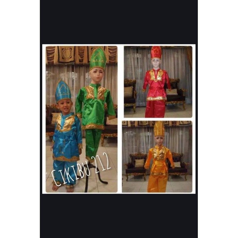 baju adat sumatera//baju Padang anak TK SD