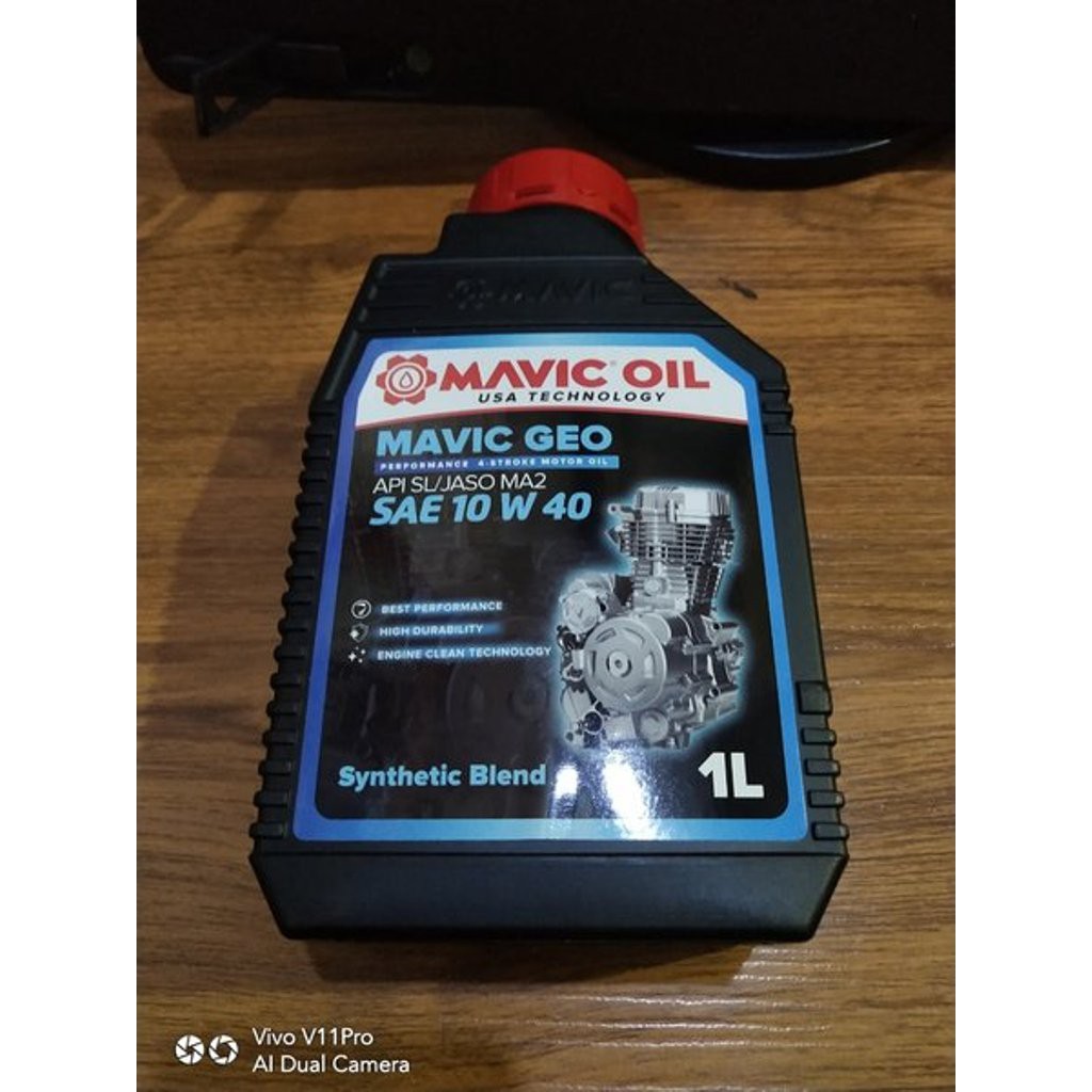 MAVIC OIL MAVIC GEO API SL JASO MA2 SAE 10 W 40 OLI MAVIC 4 TAK 1L