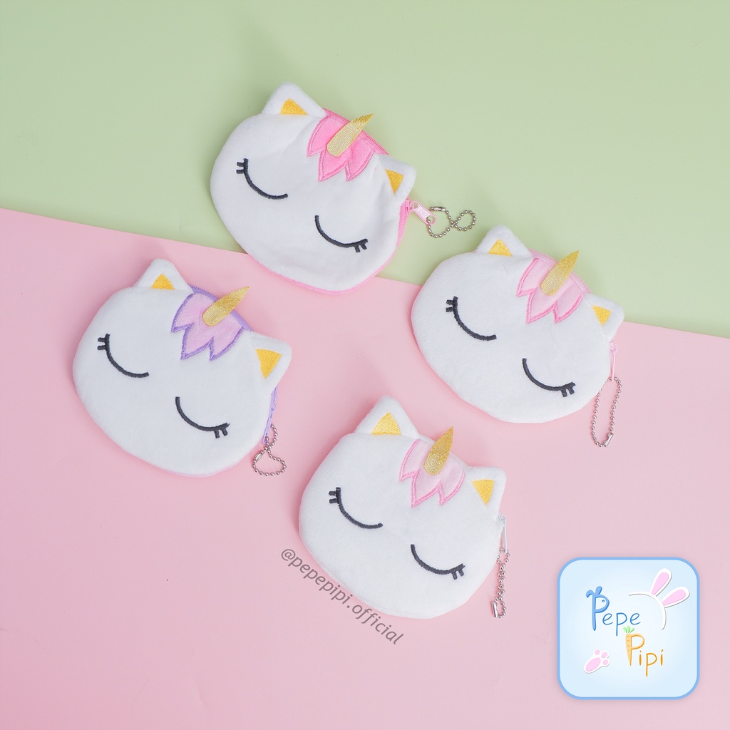 Dompet Koin Plushy Unicorn Pouch Dompet Kecil littel pony kuda pony