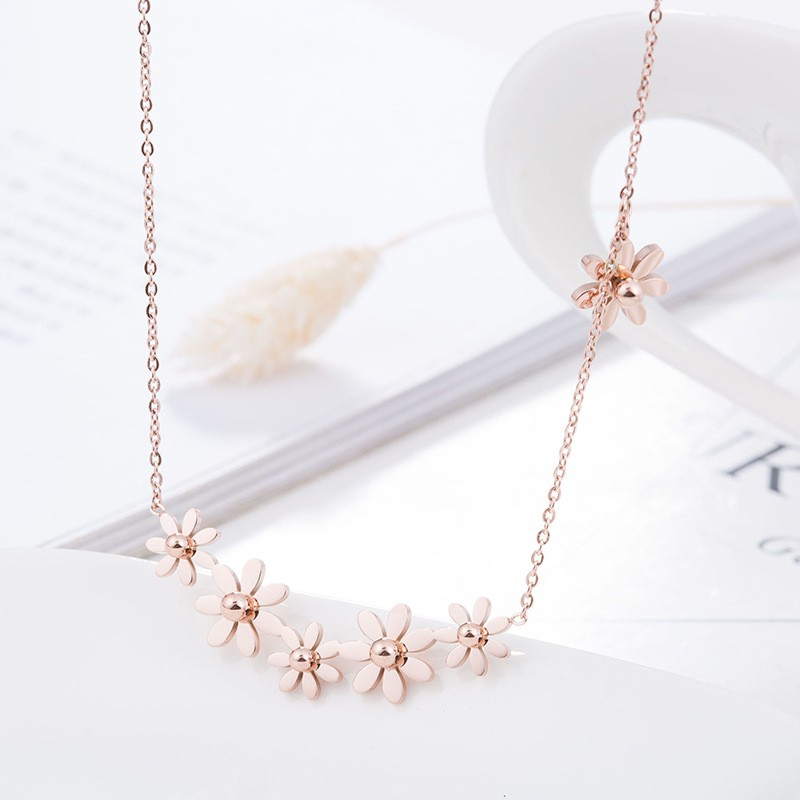 [New] Kalung fashion aksesoris titanium mini korea hadiah wanita cewek daisy anti karat KK074