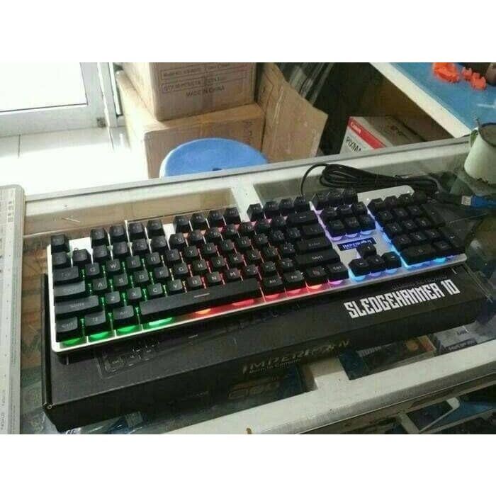 Imperion Sledgehammer 10 full size rainbow gaming keyboard imperion