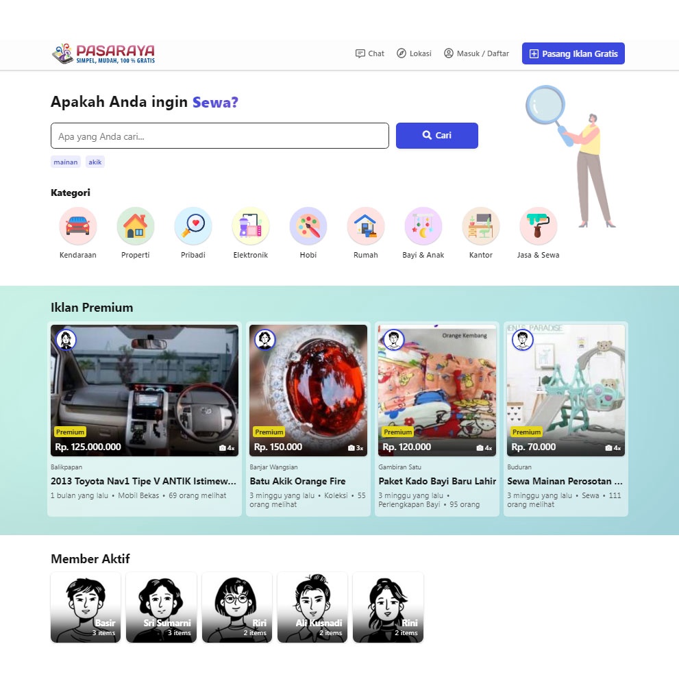 Script Marketplace mirip OLX - UNGU