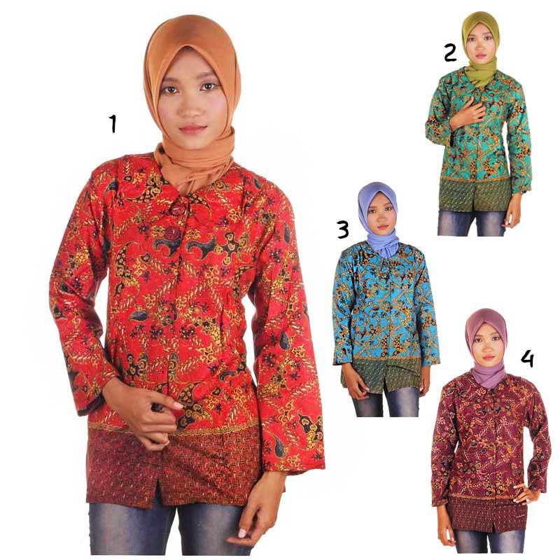 Pusat Grosir Blouse Batik I Blouse Wanita Batik I Baju Kerja Wanita Batik Inna E6XdgJSWKKeYW