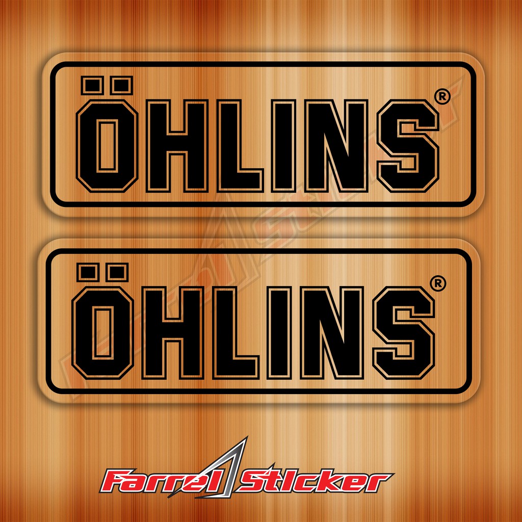 Sticker Shock Stiker Ohlins Upsidedown Depan