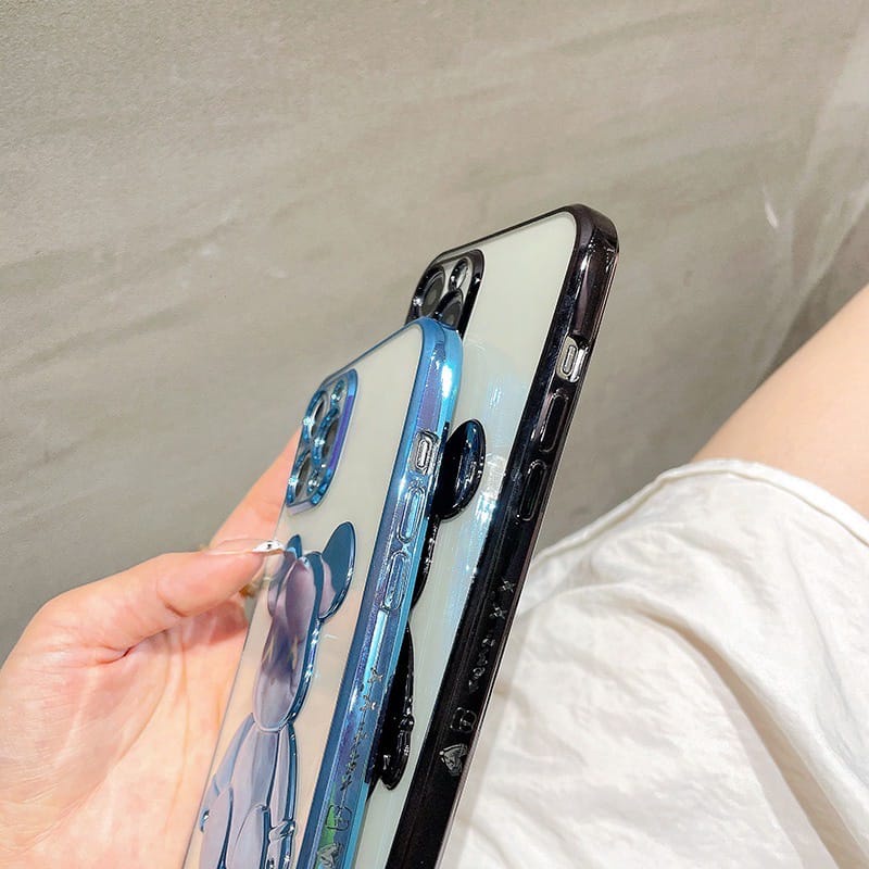 Soft Case 3D Cartoon Bear Mobile Phone 7/8/SE/7Plus/8PlusX/Xs/XsMax/11/11Pro/11ProMax/12/12Mini/12Pro/12ProMax/13/13Mini/13Pro/13ProMax