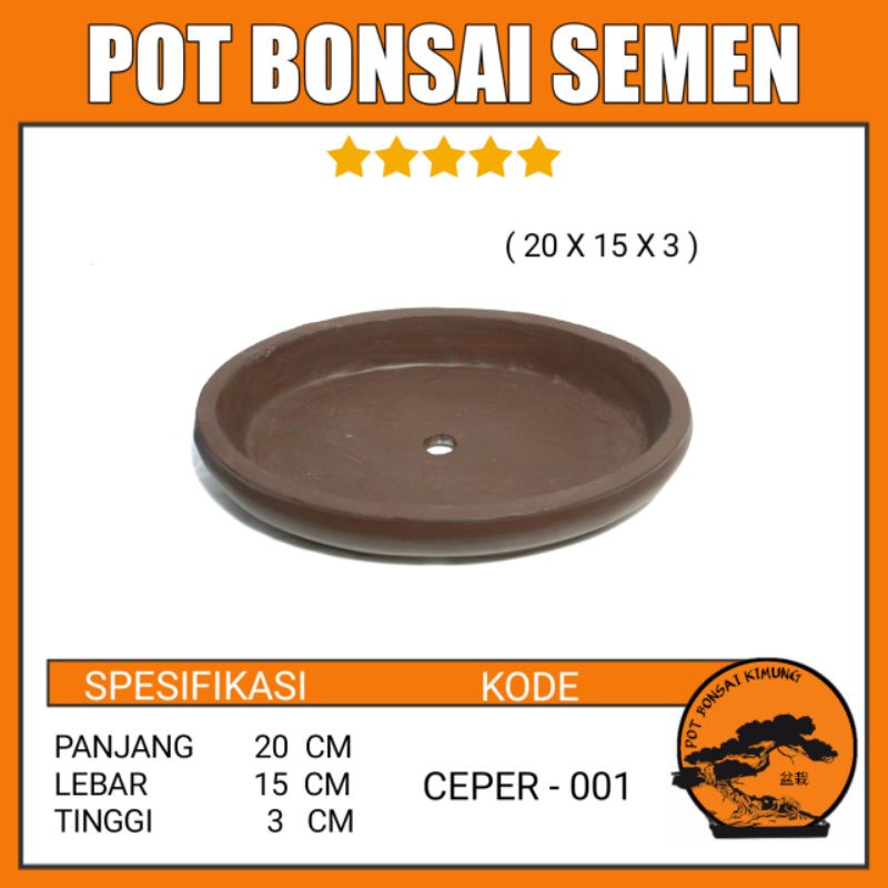 Pot Semen Bonsai Ceper Bentuk Oval Harga Murah Bandung