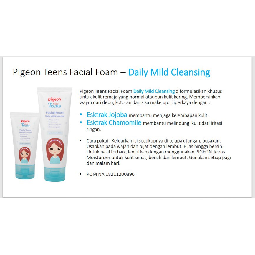 Pigeon Teens Facial Foam Daily Mild Cleansing 40g