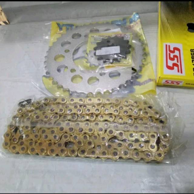gear gir sss rantai sss 428 set vixion R15 R 15 old xabre mx king mxking set rantai sss original