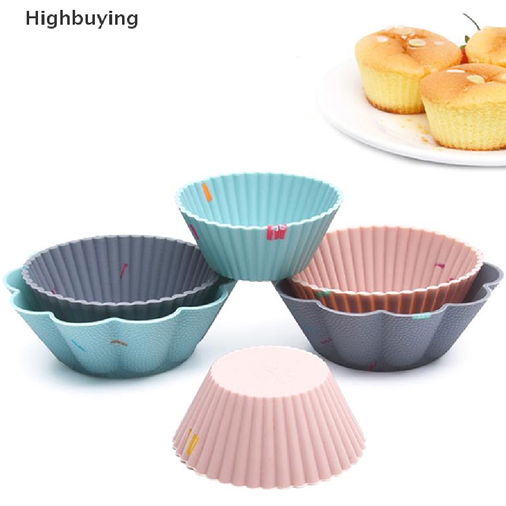 6 Pcs Cetakan Cupcake Muffin Bahan Silikon Dapat Digunakan Kembali Glory