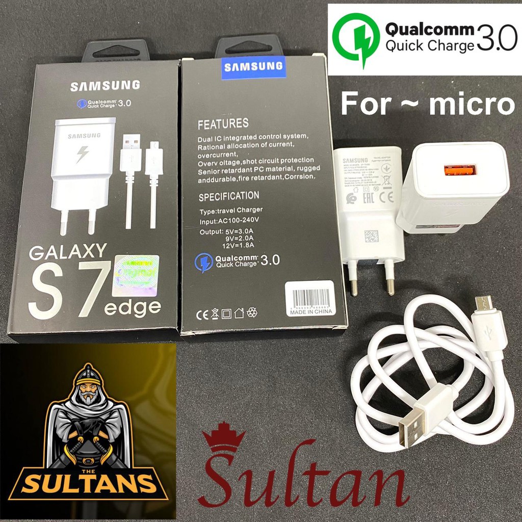 CHARGER SAMSUNG S7 EDGE ORIGINAL MICRO FAST CHARGING NOTE 4 / NOTE 5 / S7 / S7 EDGE