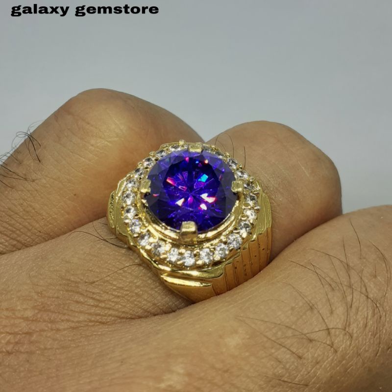 Cincin Batu Kecubung Cutting Super istimewah