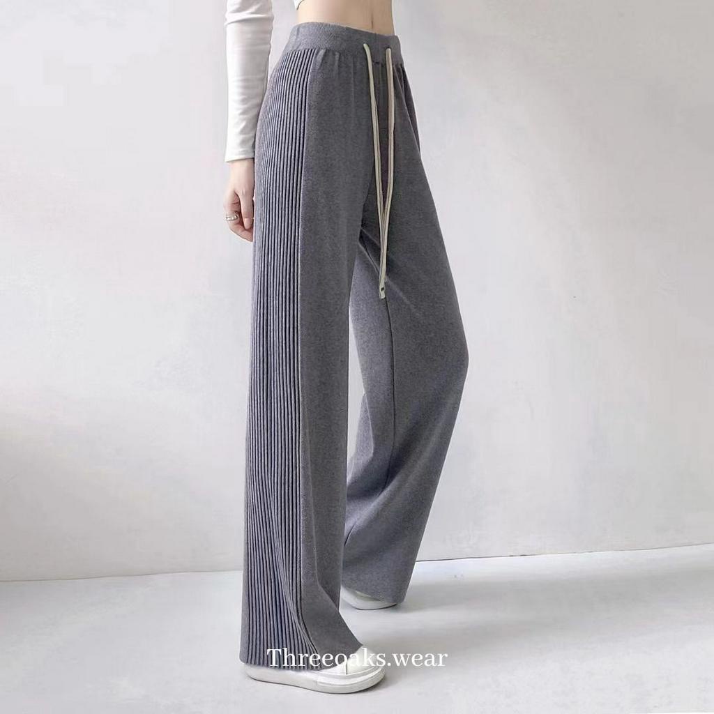 LILY PANTS - CELANA PANJANG KULOT ABG RAJUT TEBEL HALUS NYAMAN IMPOR KOREAN STYLE