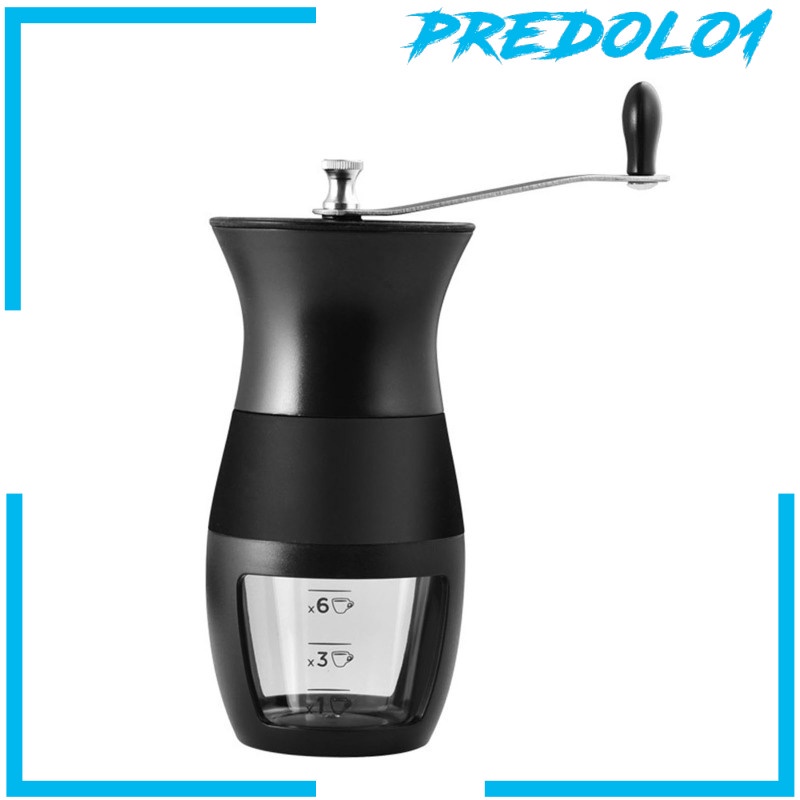 [PREDOLO1] Portable Manual Coffee Hand Grinder ABS Plastic Clear for Travel Camping