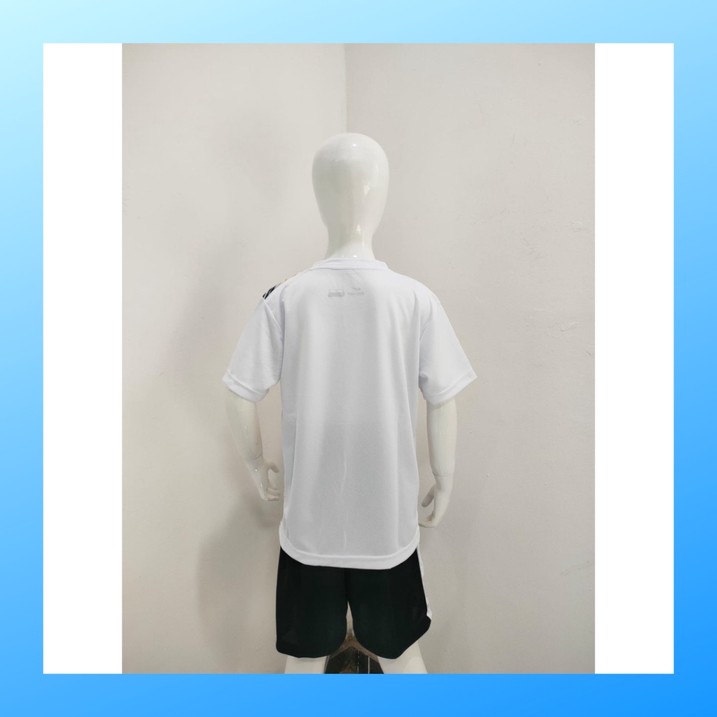 Kaos futsal anak laki-laki ST.NK155 putih jersey sepak bola baju celana setelan jersy perempuan stelan t-shirt custom outfit seragam kostum olahraga casual print suit pakaian jarsey oblong apparel sport jersi soccer