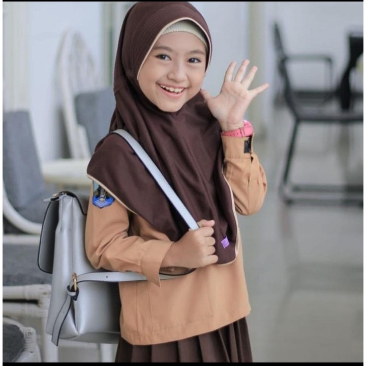 HIJAB ANAK SEKOLAH MODEL PENGUIN ( 6-9 TAHUN) / KERUDUNG ANAK SEKOLAH DASAR