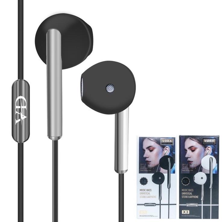 BUDS IN-HF / HEADSET / HEDSET / HANDSFREE / EARPHONE VODA X3 BASS TERBAIK "CSM.11Au22g"