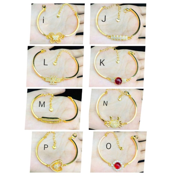 Ramk584. Gelang tangan xuping wanita lapis emas dgn mata zircon ukuran 18 cm