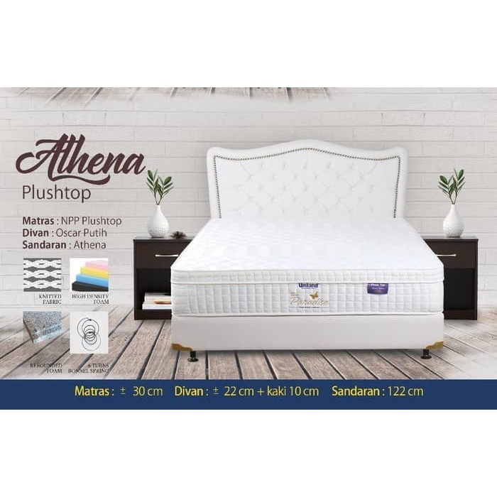 Kasur Springbed Set Uniland Plushtop Paradise Athena