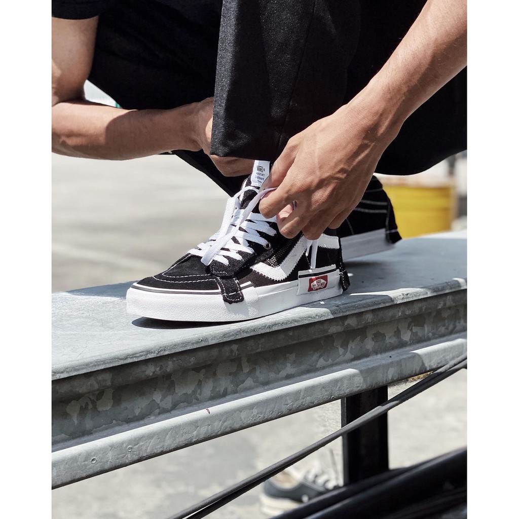 VANS SK8-HI CUT & PASTE BLACK/WHITE ORIGINAL #BM01