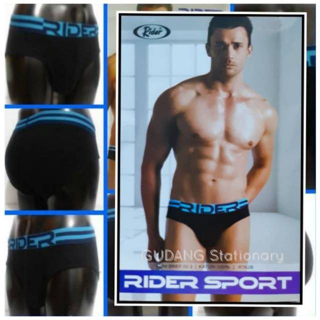 RIDER Sport CD Pria R 762B [ Isi 3 Piece ]