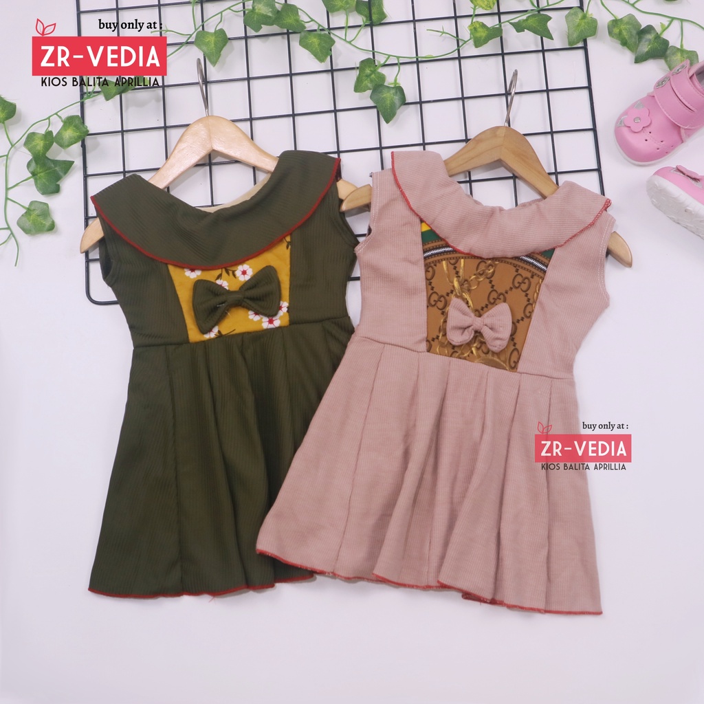 (0-6 Bulan) Dress Najwa uk Bayi / Dres Cantika Yukensi Baju Anak Perempuan Gaun Pesta Import Cewek