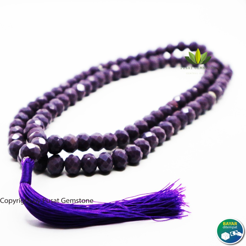 Tasbih Batu Kristal kecubung 99 butir grade A