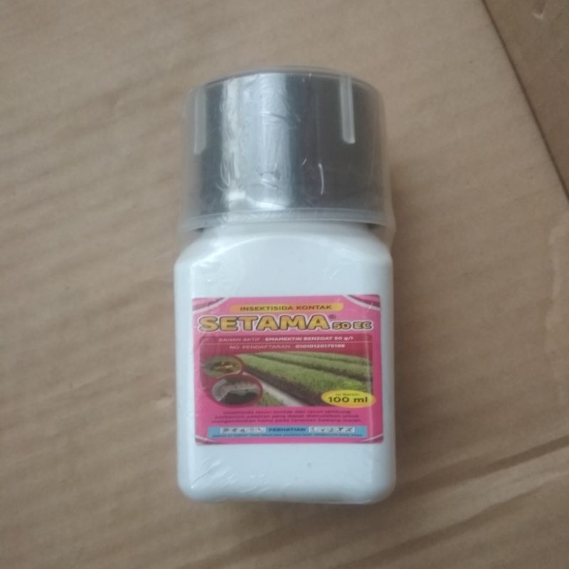 insektisida setama 50ec bahan aktif emamektin benzoat 50ec kemasan 100ml dan 250ml