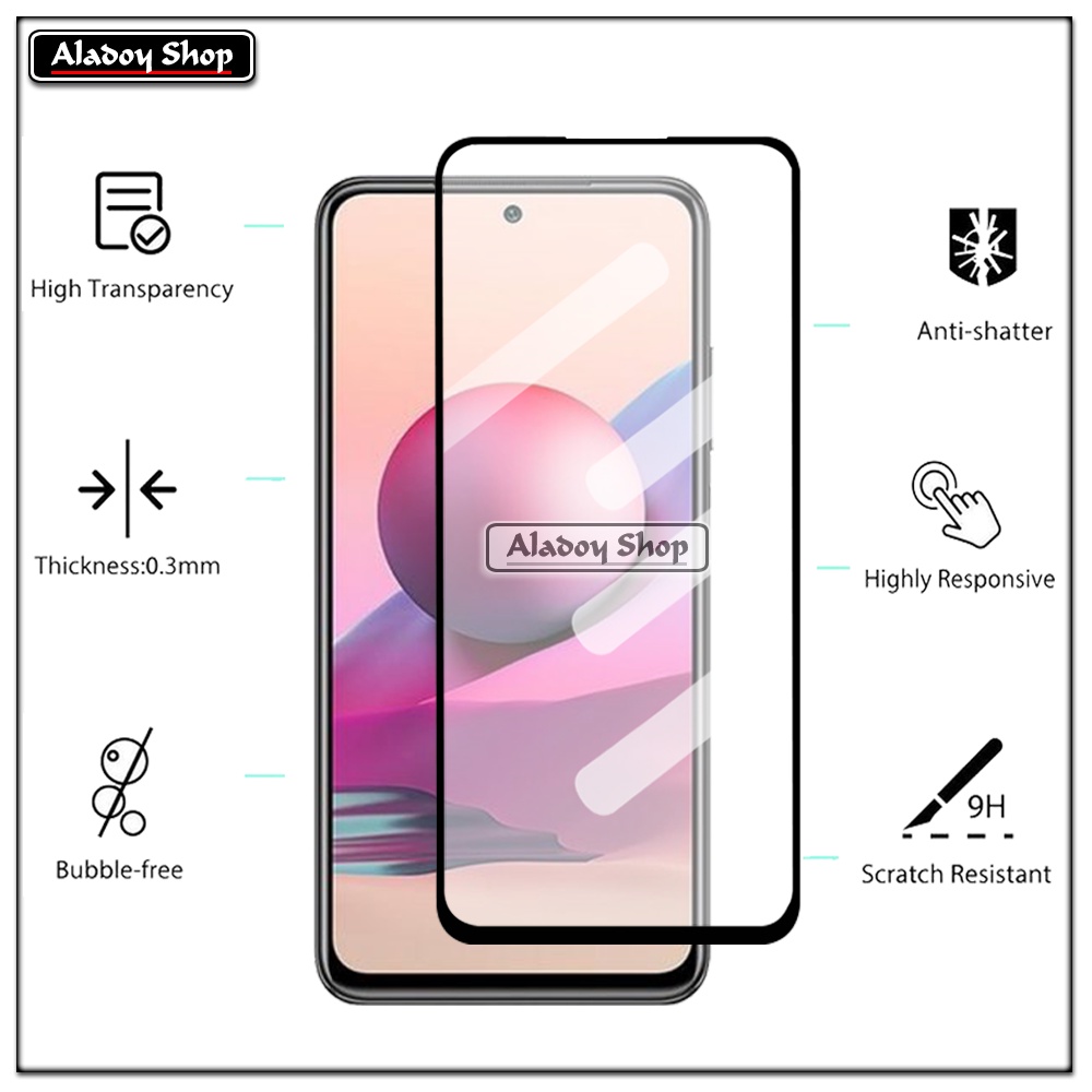 PAKET 3 IN 1 Tempered Glass Layar Xiaomi Redmi Note 10S Free Tempered Glass Camera dan Skin Carbon