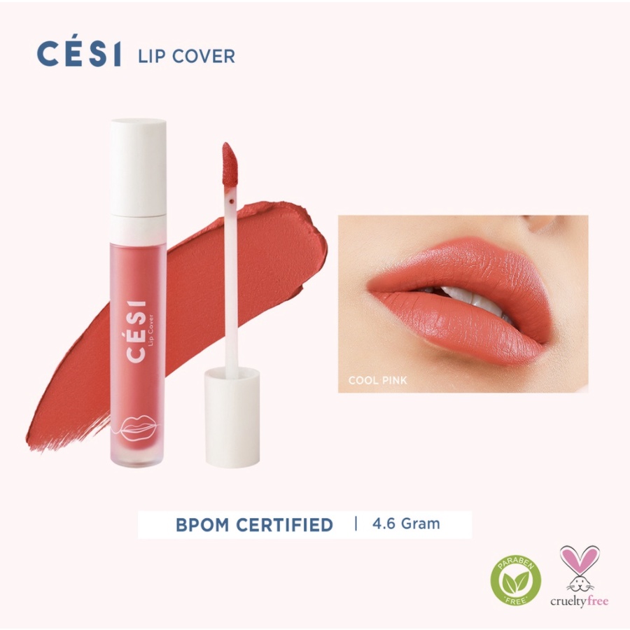 CESI Lip Cream Cover Cool Pink (Blushing Red) 4.6 Gram