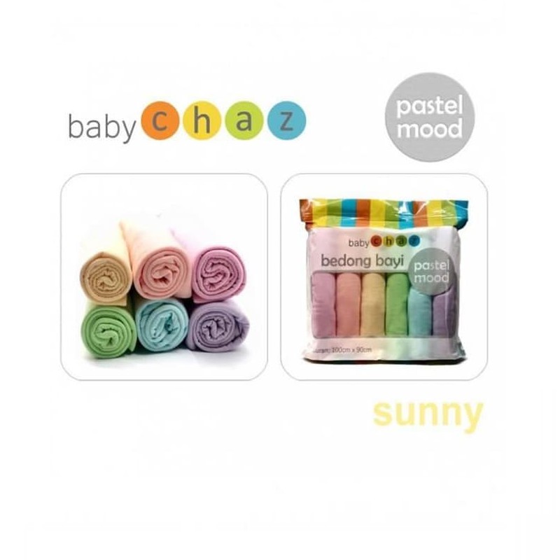 Baby Chaz Bedong Bayi Warna Pastel Polos Isi 6